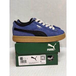 Puma Suede Classic Gen PS Kids 12.5C Blue Black Gum Sole 393009-01 w Box